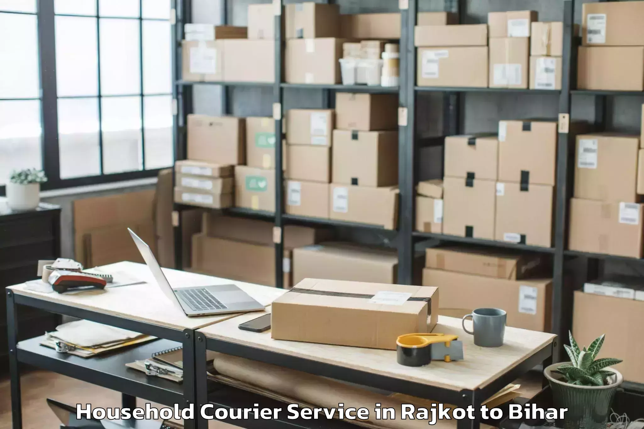 Trusted Rajkot to Mohiuddinnagar Household Courier